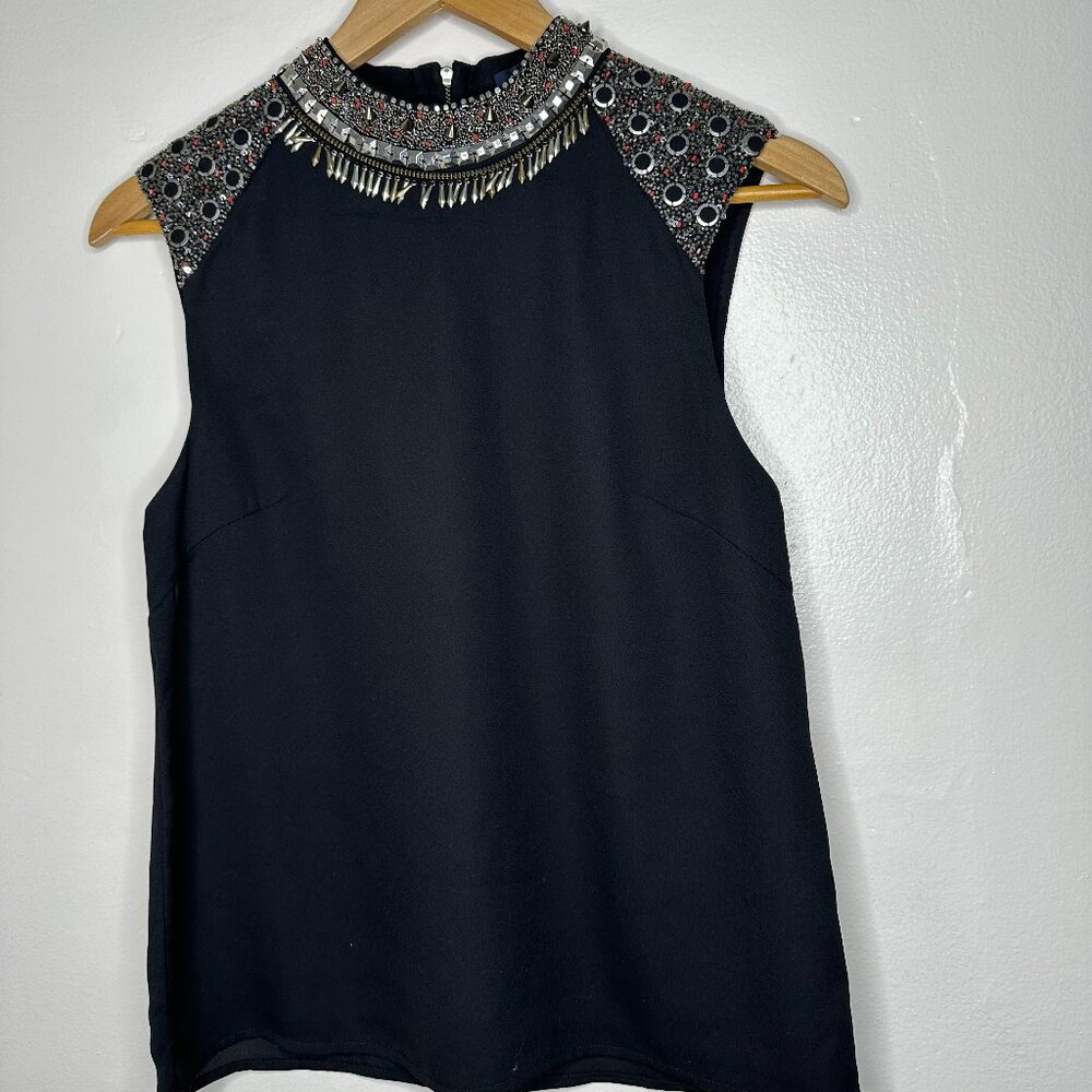 FRENCH CONNECTION BLACK BLOUSE SIZE 4